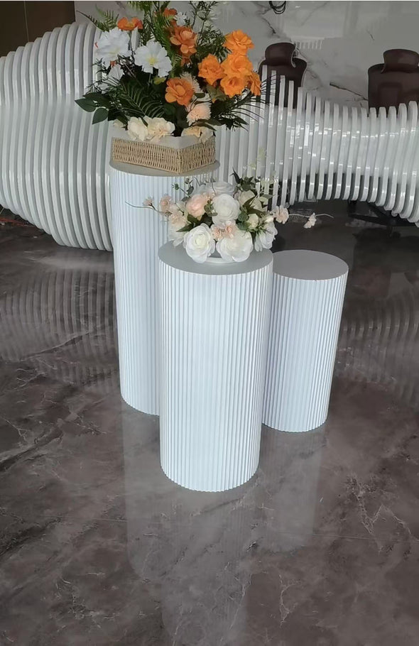 White Ripple Plinths for Hire