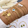 18K gold plated Stainless steel  Evil Eye bracelet