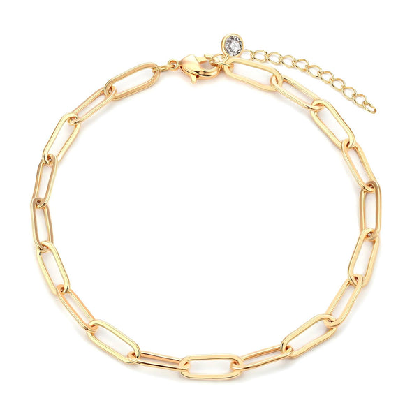 Close-up of the bracelet’s intricate design, highlighting its tarnish-resistant gold plating."