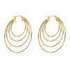 Model wearing lightweight gold-plated earrings, perfect for both casual and formal occasions in Australia."