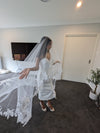 MARY - Ready to Ship Veil (Rush Order) -Drop style Two tier Lace Wedding Long Veil