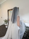 Amy Drop Style Cathedral Wedding Veil | Scattered Rhinestone Bridal Veil