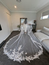 MARY - Ready to Ship Veil (Rush Order) -Drop style Two tier Lace Wedding Long Veil