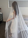 Amy Drop Style Cathedral Wedding Veil | Scattered Rhinestone Bridal Veil