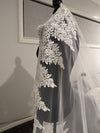 ISABEL- Cathedral Length Lace Mantilla Wedding Veil ,  1 tier cathedral Mantilla Lace Veil,Lace Mantilla Veil in Cathedral, Lace Wedding Veil, Bridal Veil