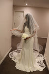 JEAN - Two Tier Cathedral Horsehair Veil, Double Horsehair Veil