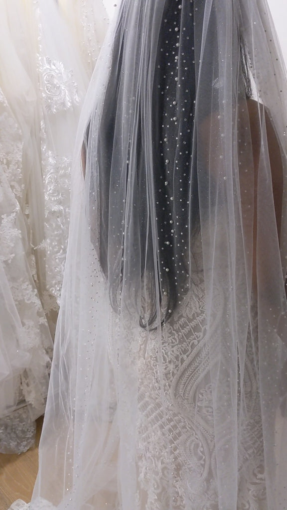Glitter Tulle Bridal Veils, Sparkling Glitter